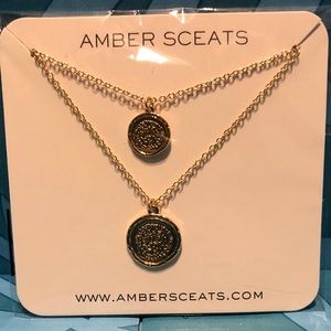 Amber Sceats Double Layer Coin Necklace